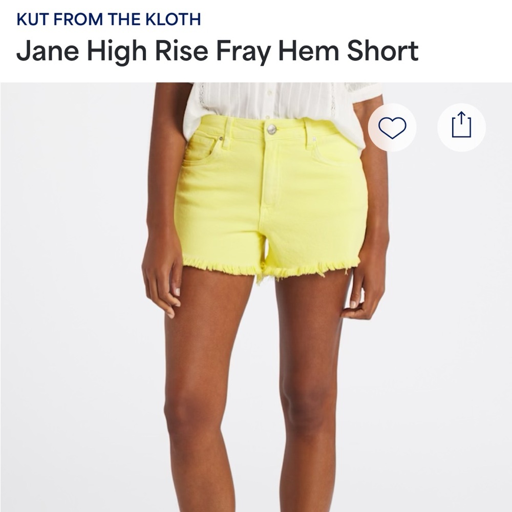Kut From The Kloth - Jane High Ride Fray Hem Short Stitch Fix